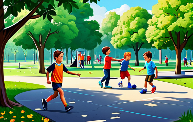 **
"A bright and colorful illustration depicting children playing various games in a park, fully clothed in appropriate attire, safe for work. The scene emphasizes the importance of play in cognitive development. Include elements representing creativity, problem-solving, and social interaction. Perfect anatomy, correct proportions, natural pose, professional illustration, high quality, family-friendly, appropriate content."
**