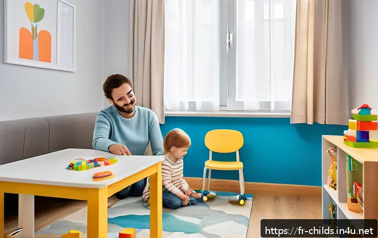 아동심리상담사 이직 시 추천 기업 - A cozy private child psychology clinic interior featuring a warm, inviting consultation room with co...