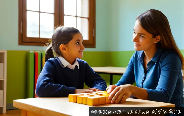 아동심리상담사 실습 후기 - Photorealistic child psychology counseling practicum scene in a bright French community youth center...
